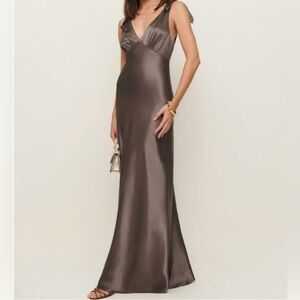 Reformation Pernille Silk Dress Magnetic